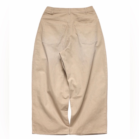 6cRAyon Khaki Herringbone Wide Leg Trousers Streetwear Medium - NWT🤎 - Picture 11 of 11